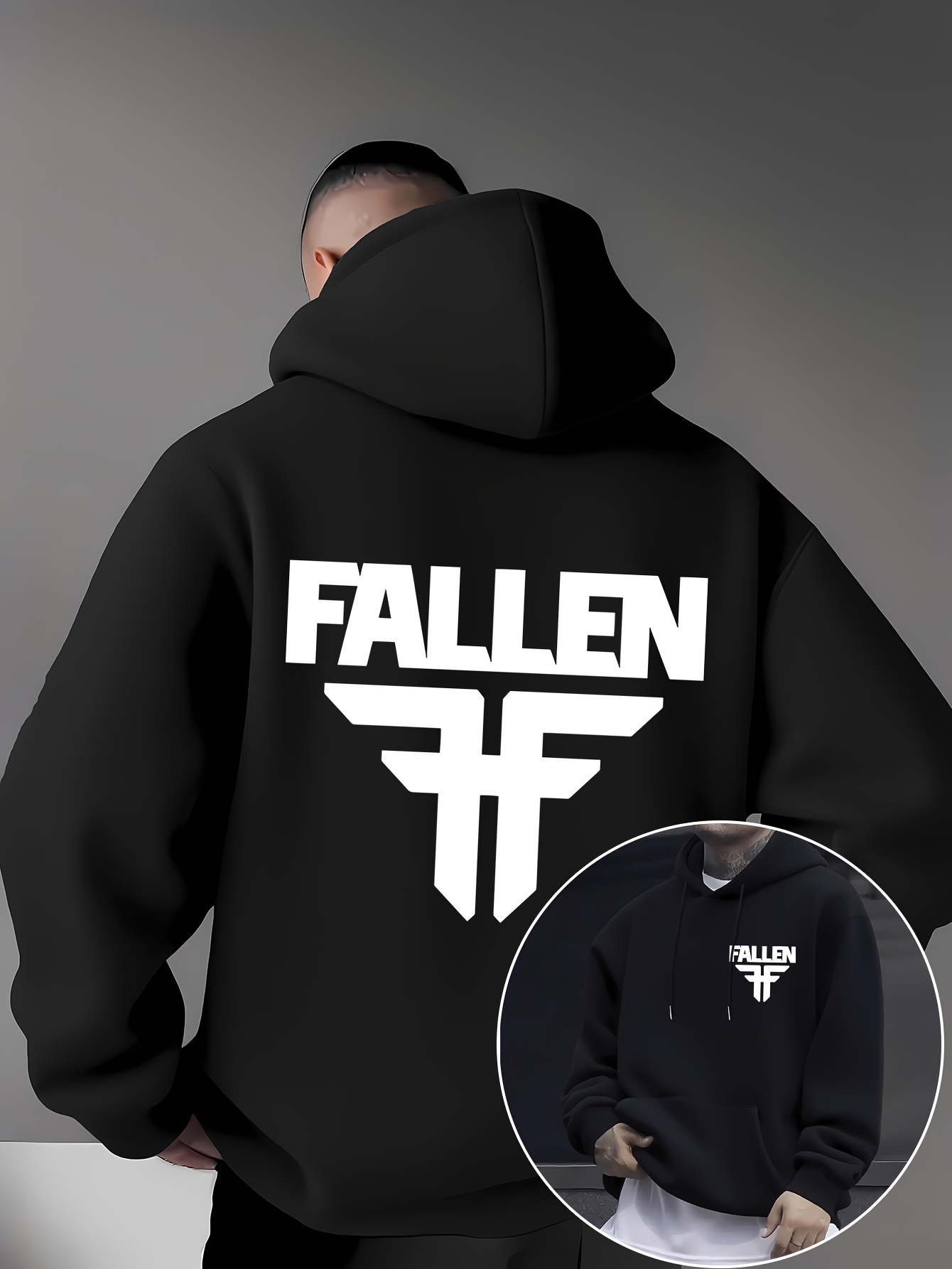 Streetwear Brand Logo Design - Skate Style FALLEN Erkekler için Kapüşonlu