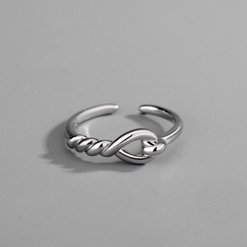 Chrome Hearts Ring - 925 Ayar Gümüş Düğümlü Kalp Krom