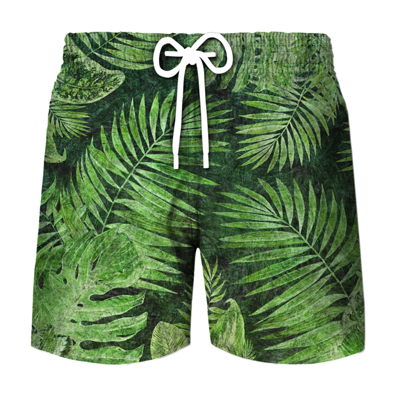 A Bathing Ape Camo - Yaprak Camo bitki grafik Hawaii plaj